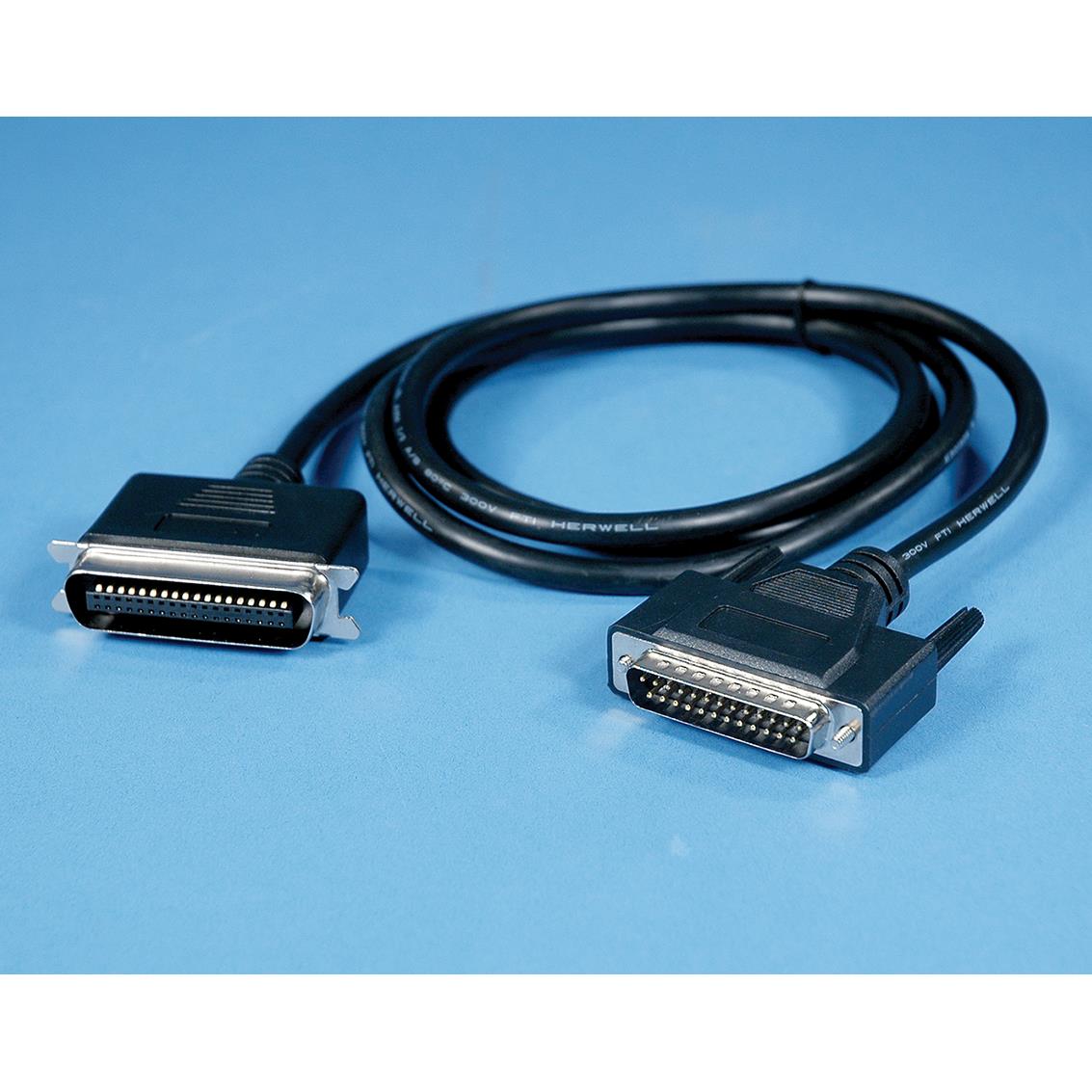 Parallel Com Cable PARALLEL CABLE, DB25M - Centronics 36M, BLACK -BTP