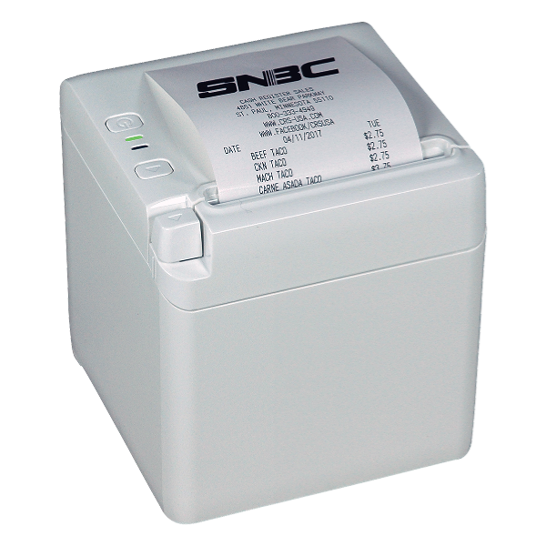 SNBC BTP-S80 Thermal Printer - White Cabinet (USB/Serial/Ethernet)