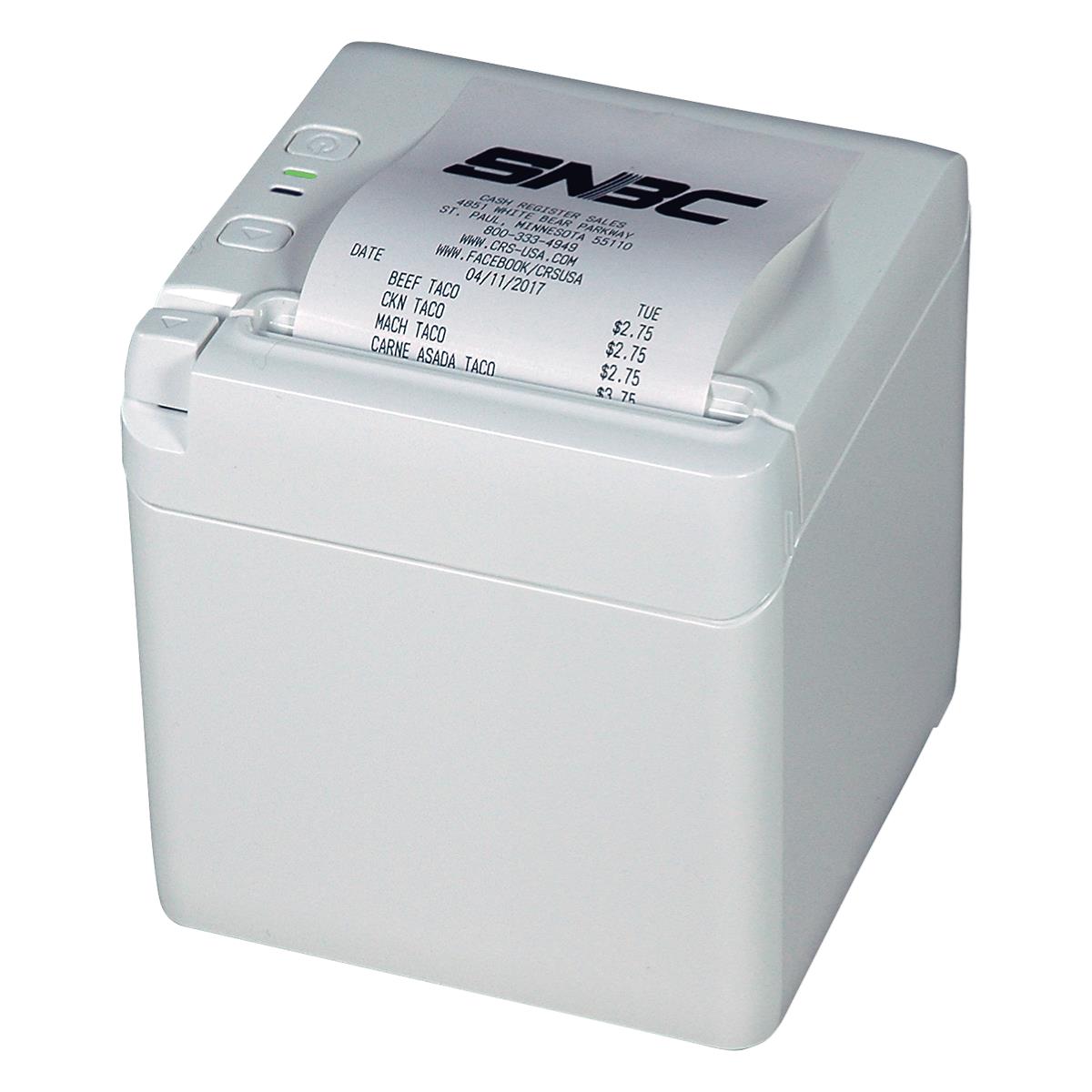 SNBC BTP-S80 Thermal Printer - White Cabinet (USB/Serial/Ethernet)