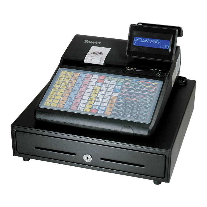 ER-920 Cash Register - Flat Spill-Resistant Keyboard; Receipt Printer