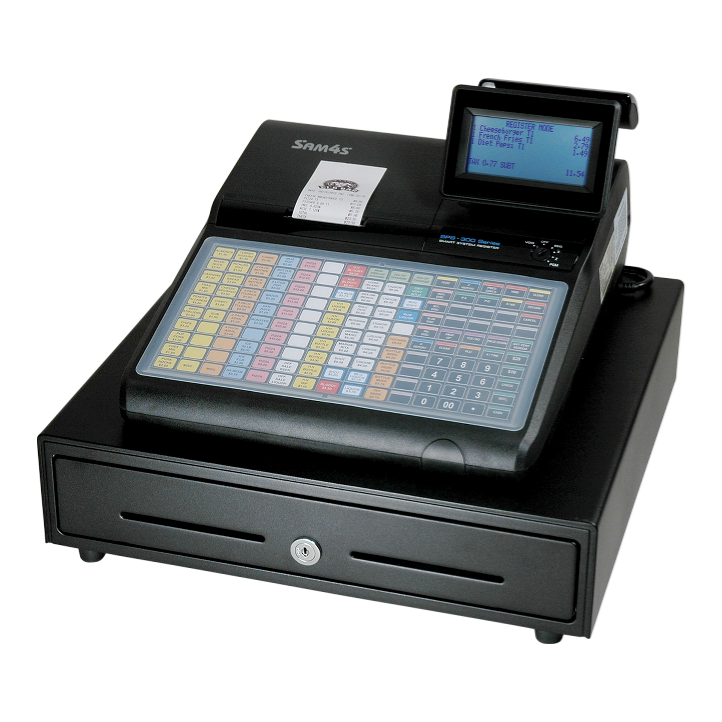 SPS-320 Cash Register - Flat Spill-Resistant Keyboard; Receipt Printer