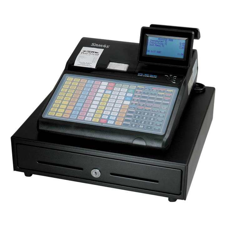 SPS-340 Cash Register - Flat Spill-Resistant Keyboard; Receipt & Journal Printers